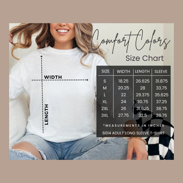 Misty Teton LONG Sleeve White Comfort Colors Tee