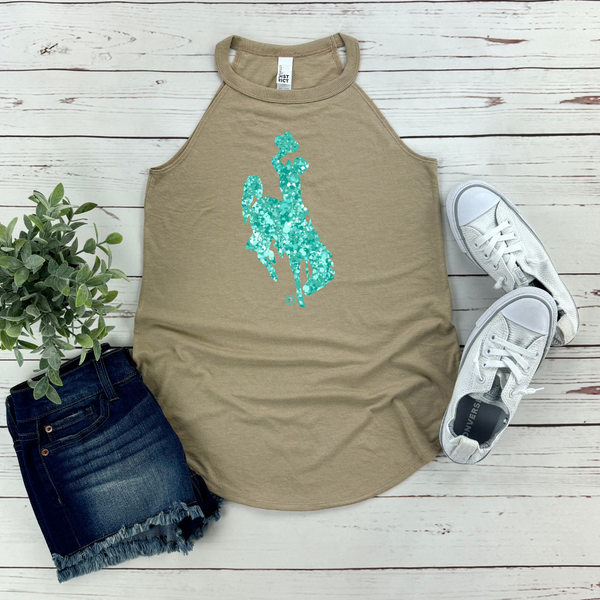 Desert Tank/Jade Rocker Glitter Steamboat Tank