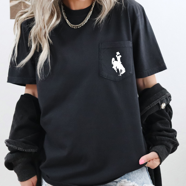 Black Steamboat Pocket Comfort Colors Tee