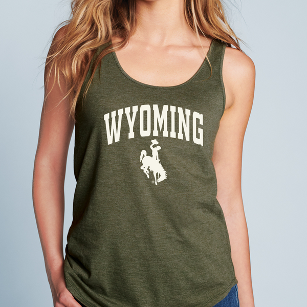 Olive/ Ivory New Old School District Made Relaxed Tank