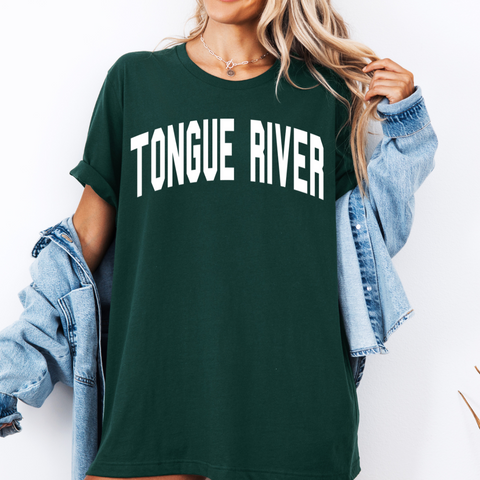 Forest Bella Canvas Tongue River Varsity Tee