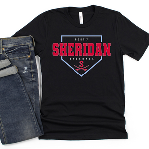 Sheridan Post 7 Black Bella Canvas Jersey T-Shirt