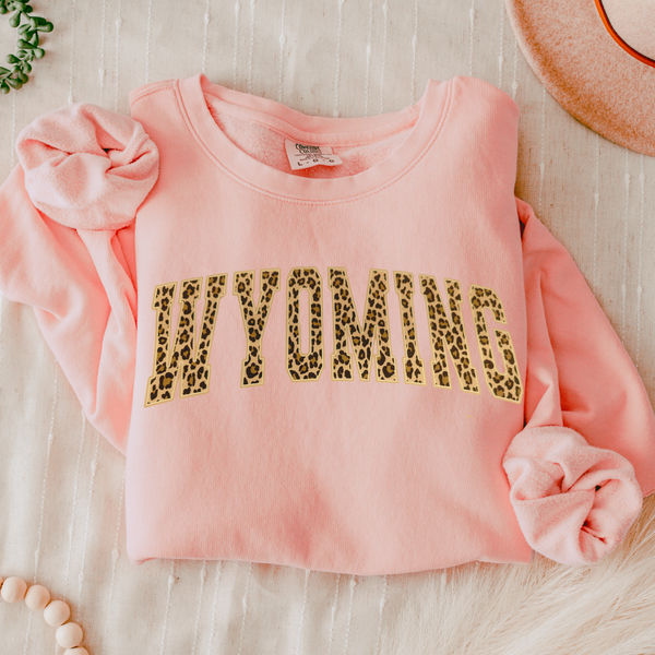 Tan Leopard WYO/Peachy Lightweight Comfort Colors Crewneck