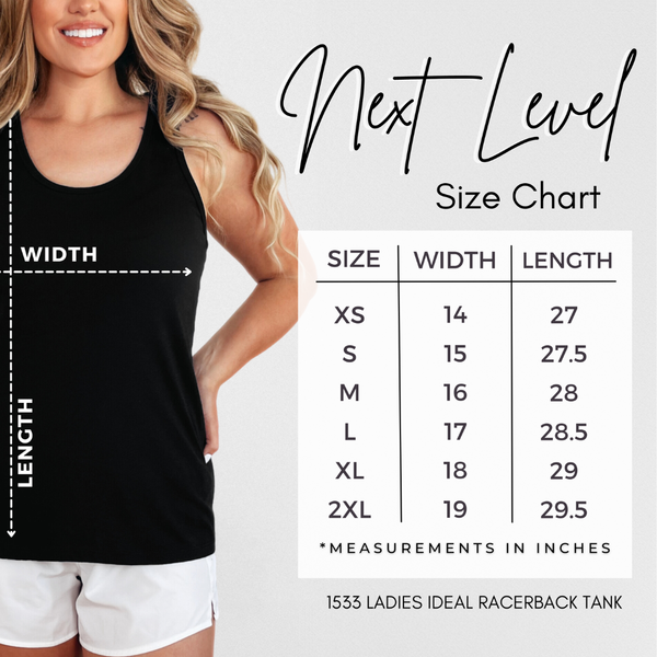 Red WYO & Blue White Next Level Racer Back tank