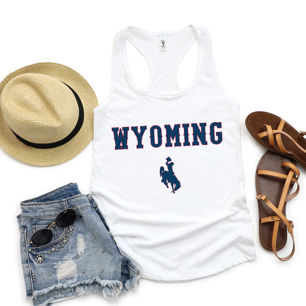 Red WYO & Blue White Next Level Racer Back tank