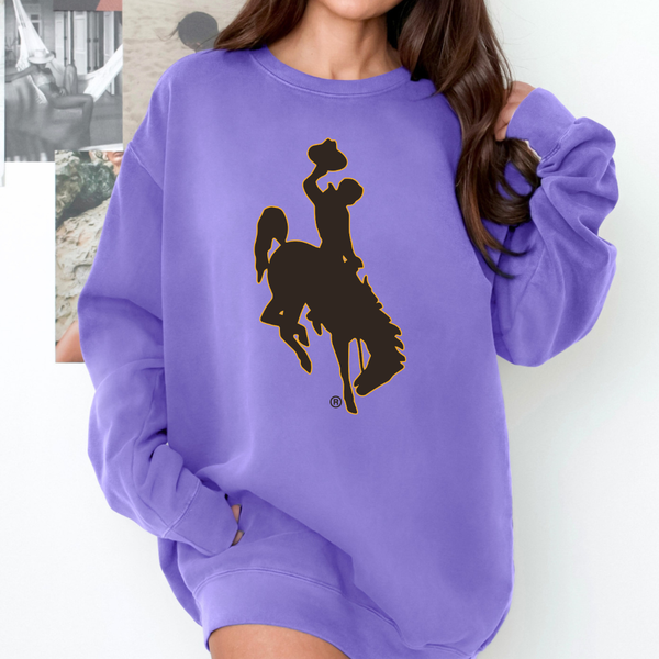 Violet/Crewneck B&G Steamboat on Comfort Colors
