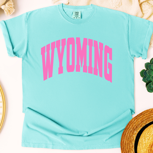 Chalky Mint/Bubblegum Pink Varsity Comfort Colors Tee