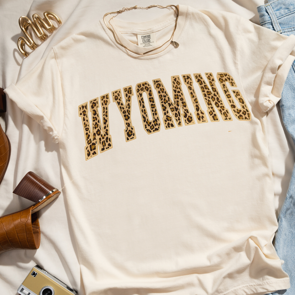 Ivory/Tan Leopard Comfort Colors Tee