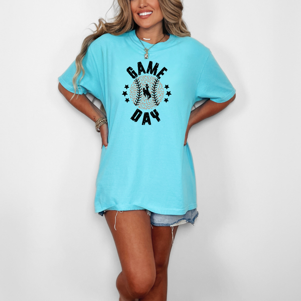 Lagoon Metallic Gold Game Day Comfort Colors Tee