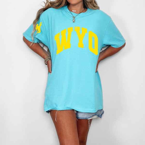 Lagoon/Distressed Yellow Wyo with Sleeve Detail