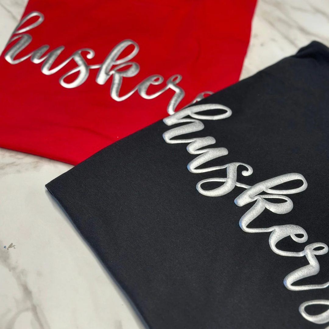 huskers Silver Puff Bella Canvas Tee