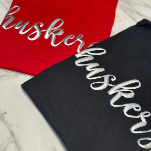 huskers Silver Puff Bella Canvas Tee