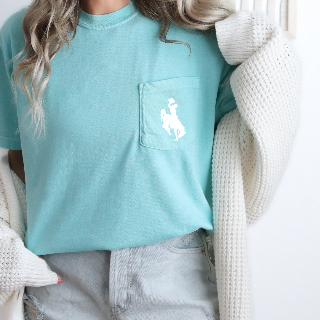 Chalky Mint/ Steamboat Pocket Comfort Colors Tee