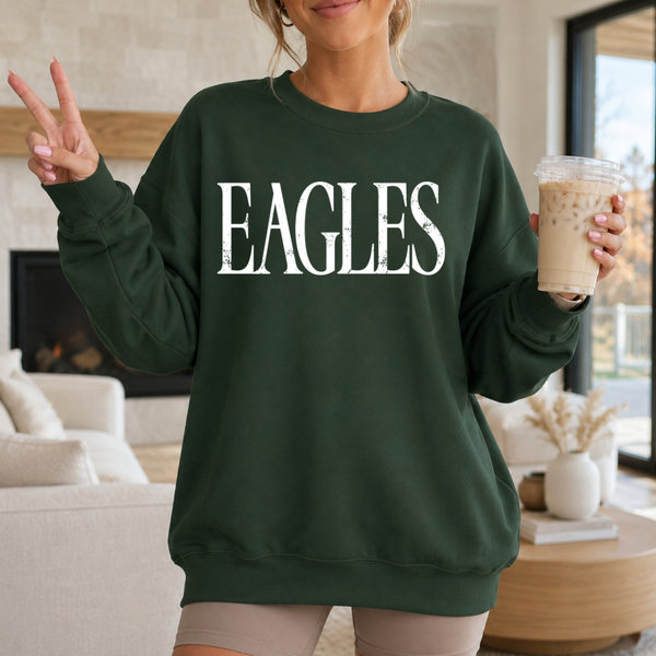 Fan Dark Green Fashion Eagles Crewneck