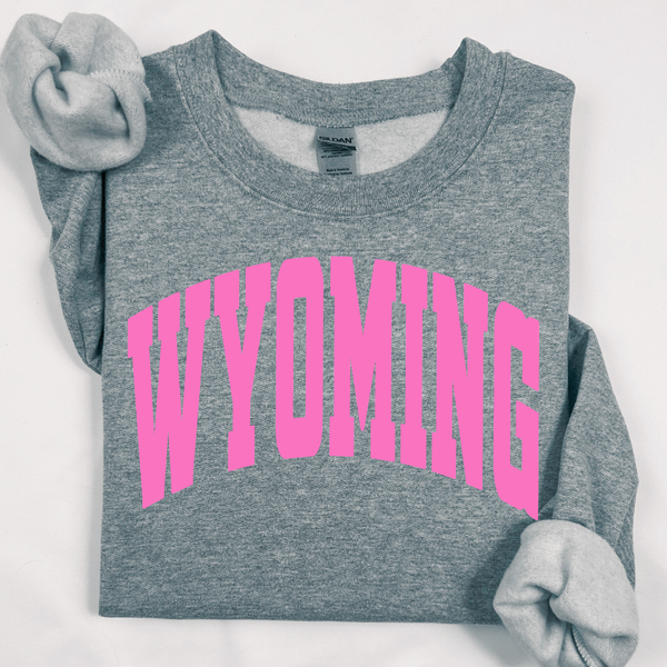 Graphite Pink Jumbo WYO Varsity Crewneck