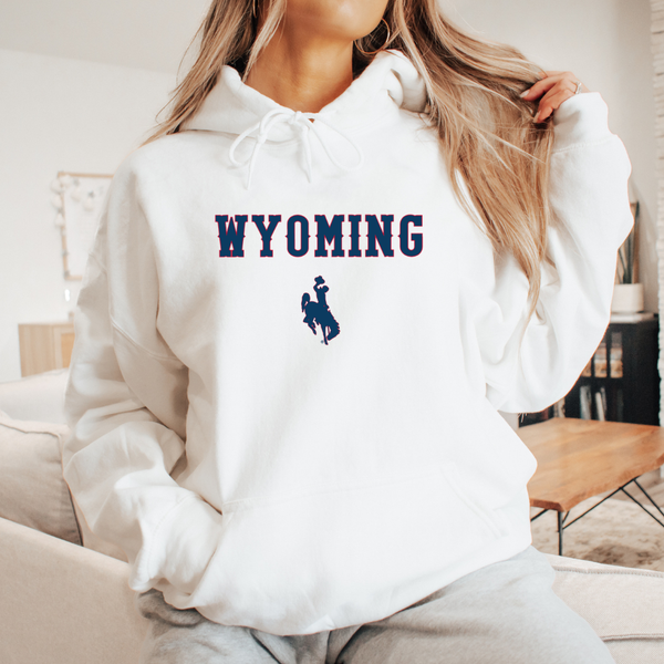 White Hoodie/Red WYO & Blue
