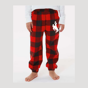 YOUTH Red Buffalo Plaid Unisex Flannel Joggers