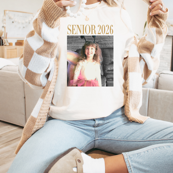 Custom Senior 2026 Photo Comfort Colors Tee