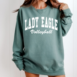 Cypress Green/ VB Lady Eagles Varsity Comfort Wash Crewneck