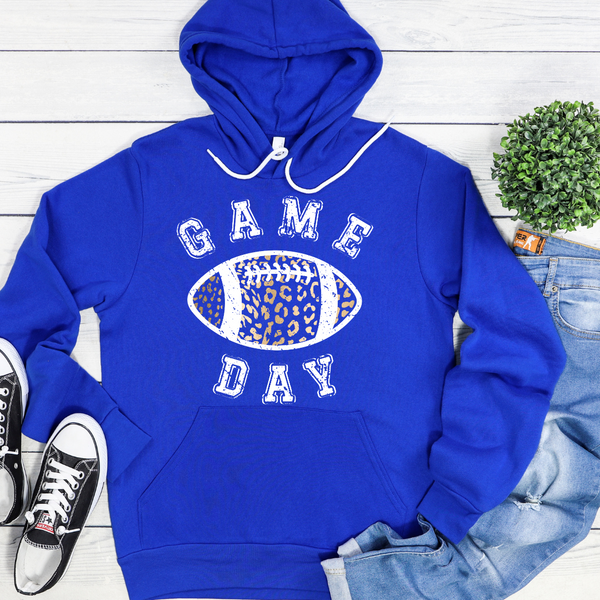 Game Day Metallic Gold Football Hoodie- MANY COLORS!!!