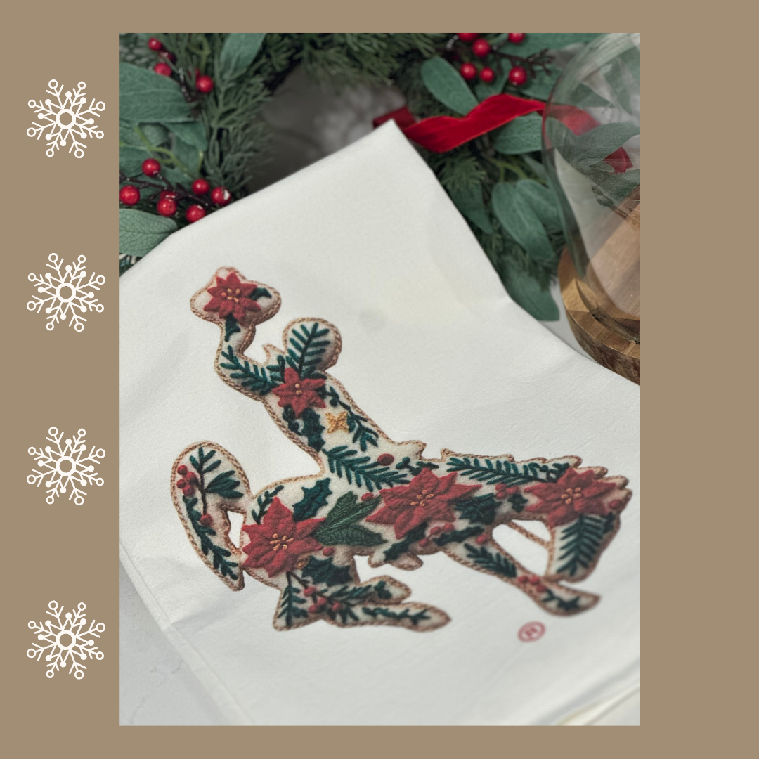 Steamboat Holiday Floral Flour Sack Towel
