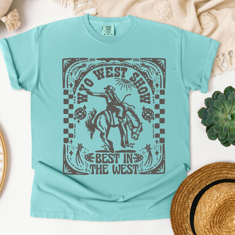 Chalky Mint/Charcoal WYO West Comfort Colors Tee