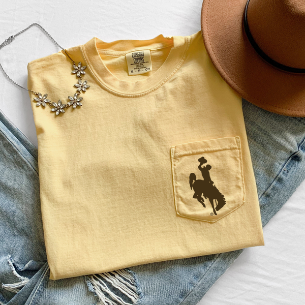 Butter/Brown Steamboat Pocket Comfort Colors Tee