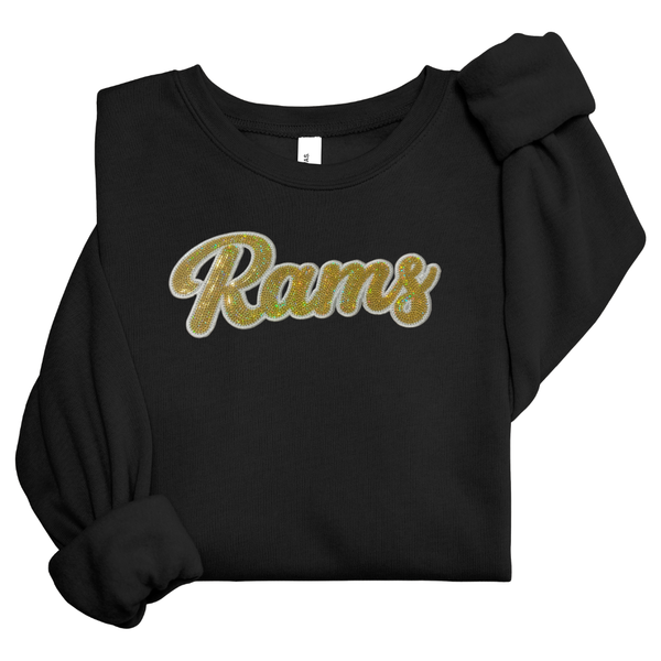 Rams Sequin Crewneck