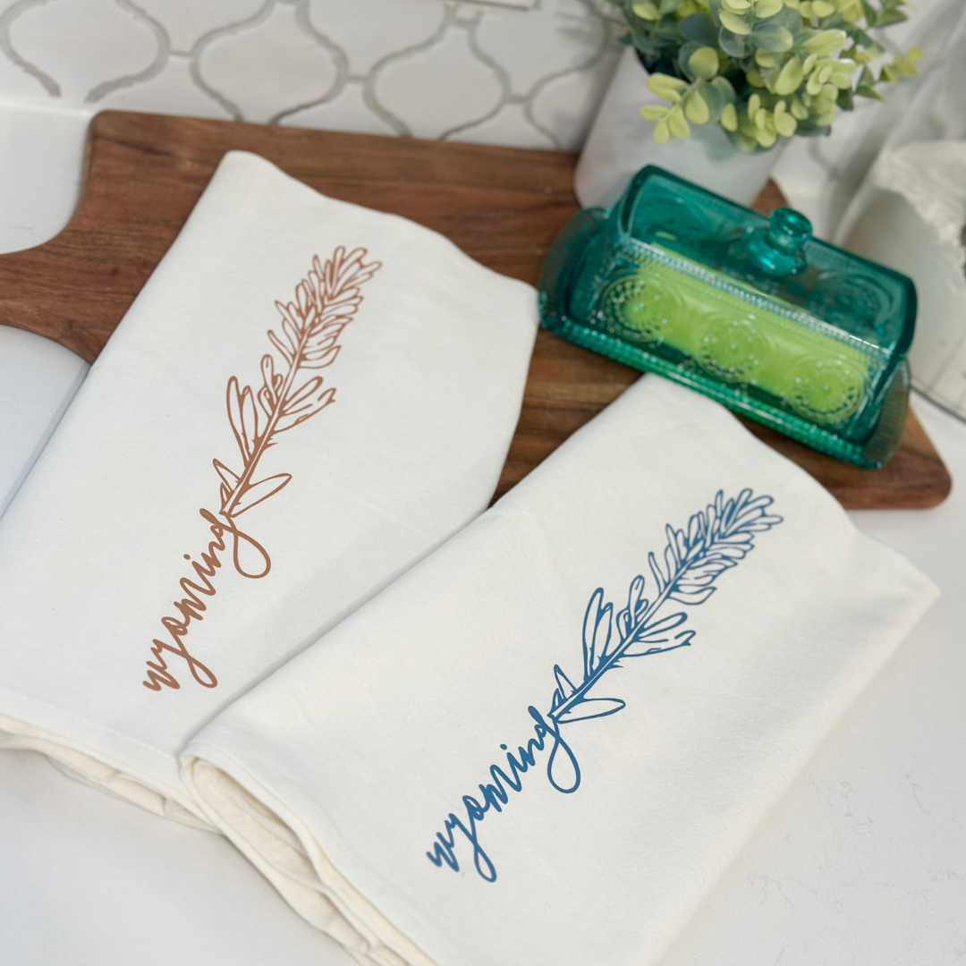 Natural/ Steamboat Single Indian Paintbrush Flour Sack Towel