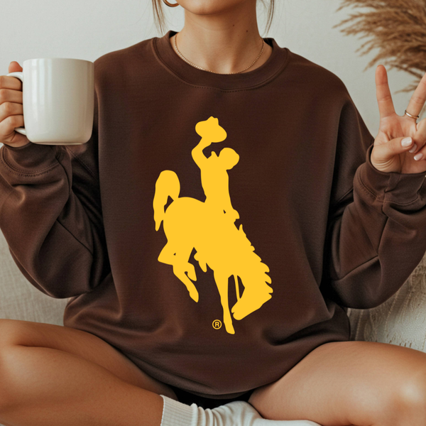 JUMBO Steamboat Gildan Brown & Gold Crewneck