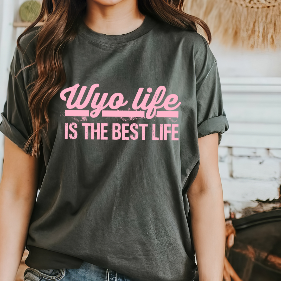 Dark Gray Wyo Life Triblend Bella Canvas Tee