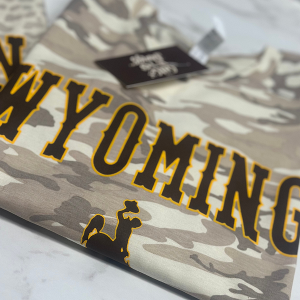 LAT Natural Camo/NCAA Wyoming Tee