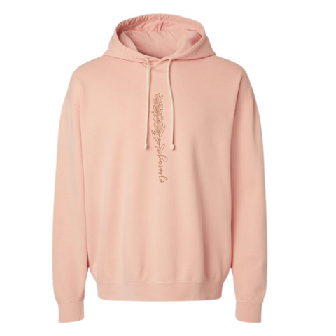 Hoodie Peachy/Rust Single Indian Paintbrush Comfort Colors