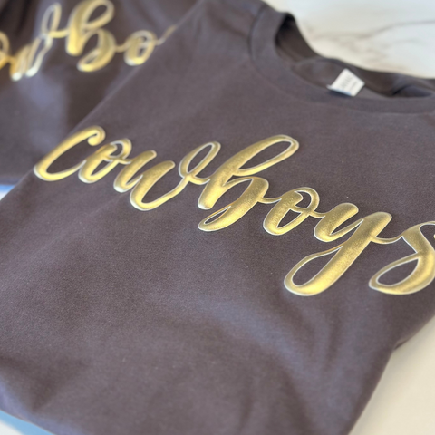 cowboys Brown & Gold Bella Canvas Tee