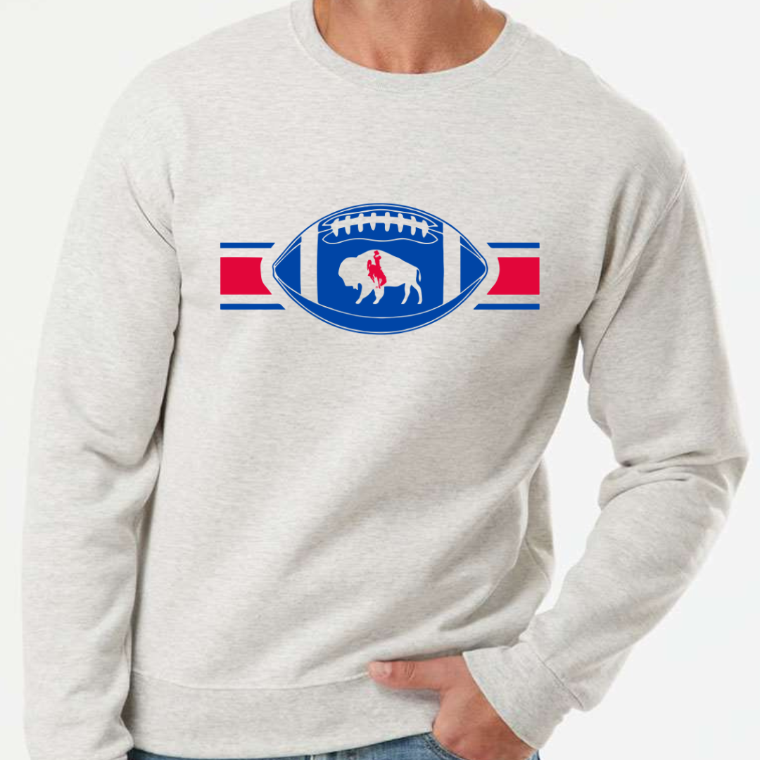 Oatmeal/Buffalo Steamboat Football Fleece