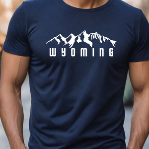 Navy/Wyo Tetons Bella Canvas Tee