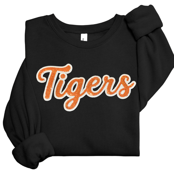 Tigers Sequin Crewneck