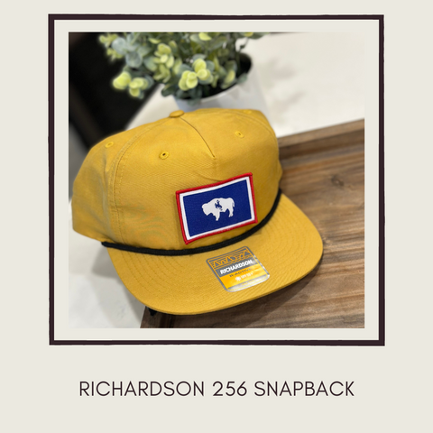 Richardson 256 Snapback Biscuit/Wyo Flag Cap