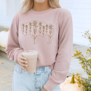 Blush/Tan Paintbrush Buffalo Fleece