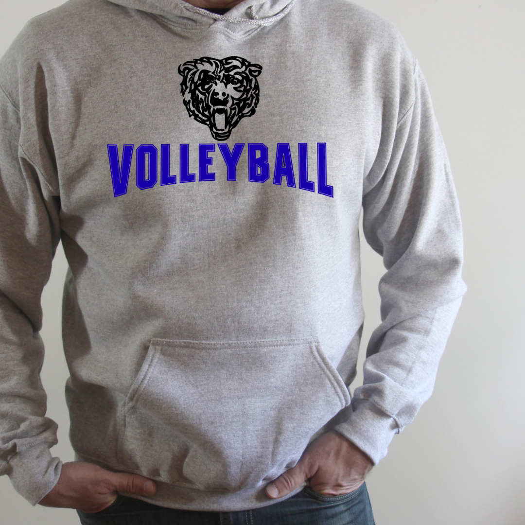 Gildan Sports Gray Hoodie Bear Lake Mascot