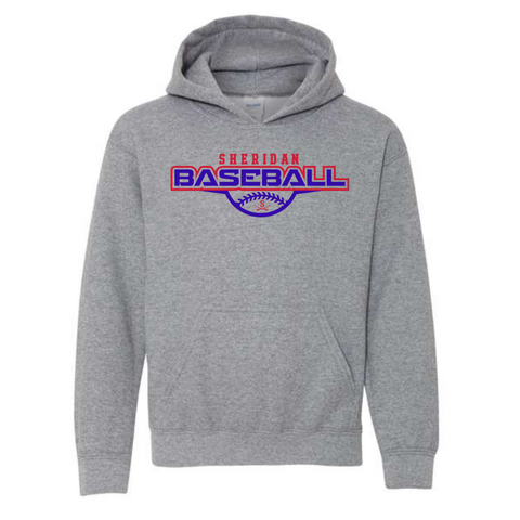 YOUTH Hoodie Graphite Heather Sheridan Baseball  {pre-order}