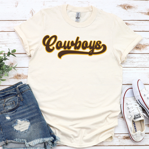 Natural/Cowboys Soft Style Tee