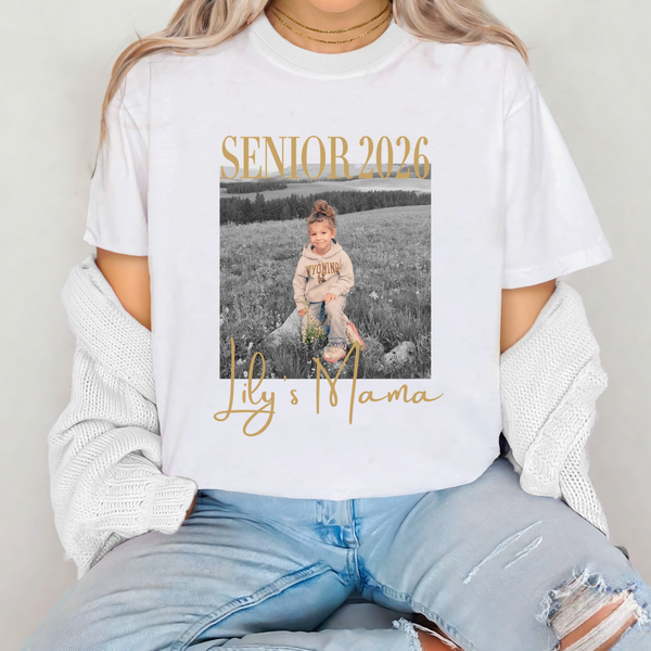 Custom Senior 2026 Photo Comfort Colors Tee
