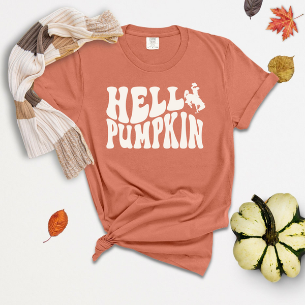 Terracotta Hello Pumpkin Bella Canvas Jersey T-Shirt