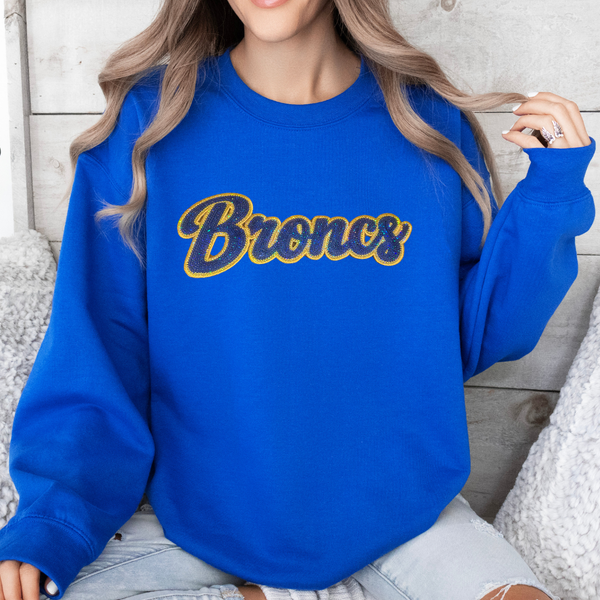Broncs Sequin Crewneck