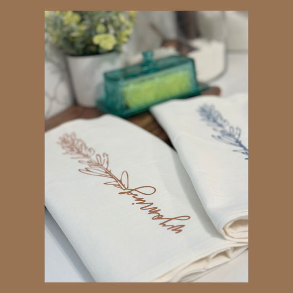 Natural/ Steamboat Single Indian Paintbrush Flour Sack Towel