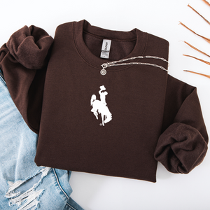 Chocolate Brown/White Steamboat Crewneck
