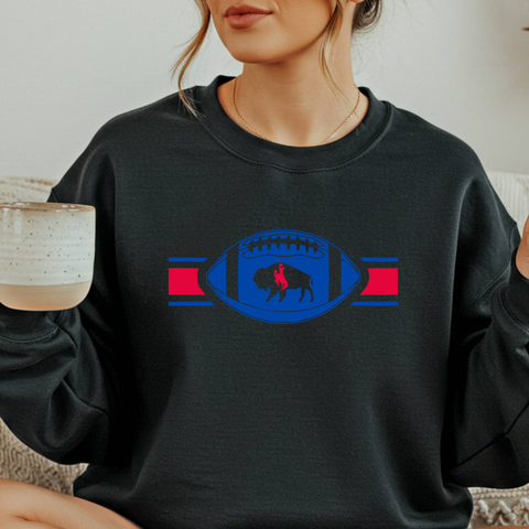 Black/Buffalo Steamboat Football Fleece