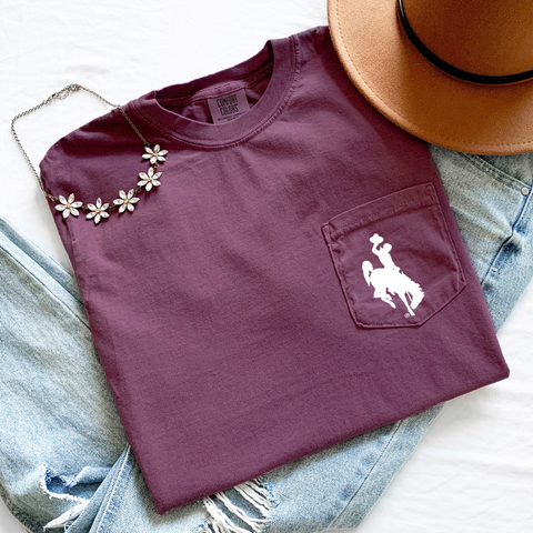 Berry/Steamboat Pocket Comfort Colors Tee