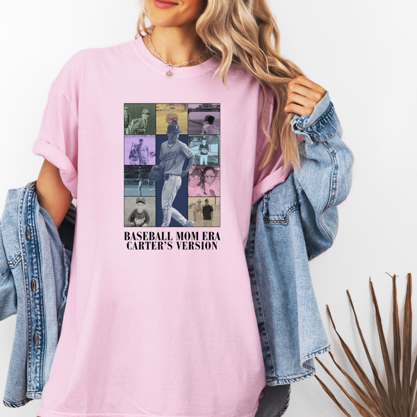 SHORT Sleeve Sports/ Baseball/Softball Mom Era Comfort Colors Tee